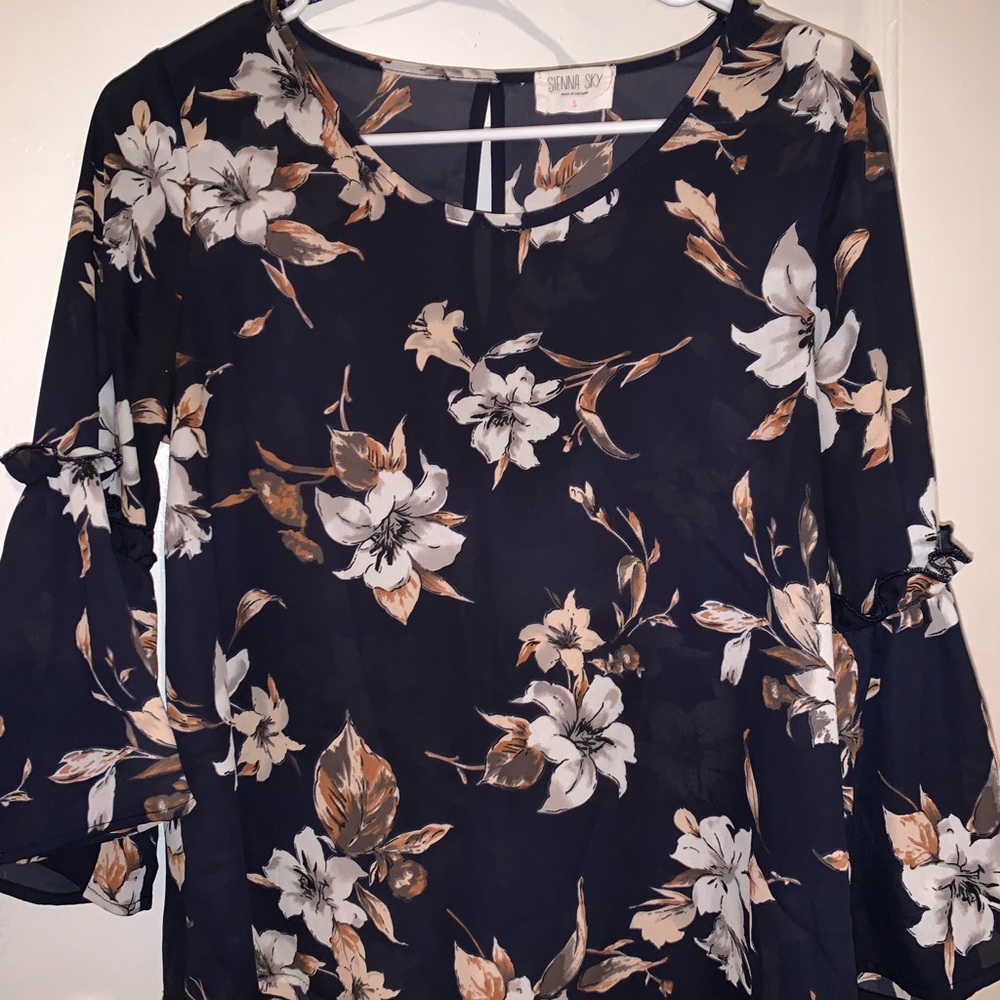Blue Flower Blouse